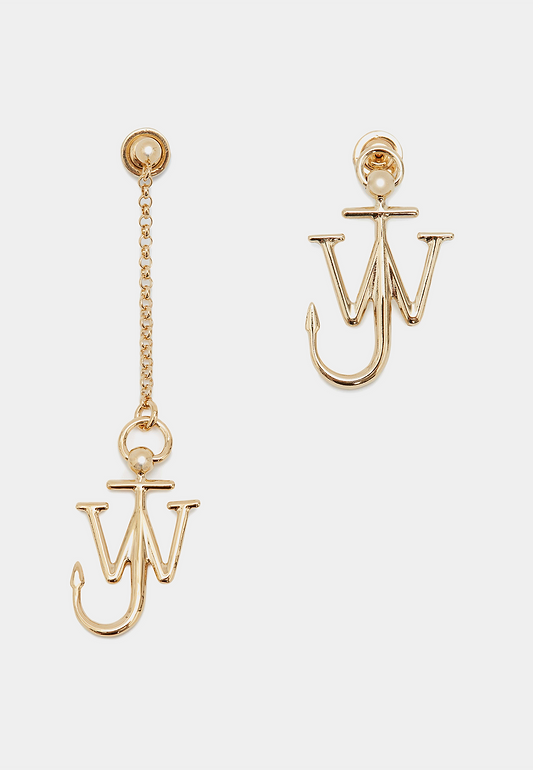 Jw Anderson Asymmetric Anchor Earrings Gold/Silver Tone