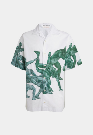 Jw Anderson Pol Print Short Sleeve Shirt Green