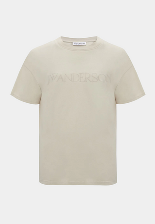 Jw Anderson Logo Embroidery T-Shirt Beige