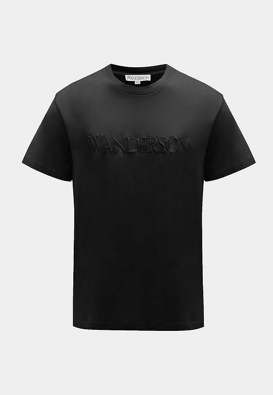Jw Anderson Logo Embroidery T-Shirt Black