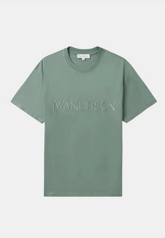 Jw Anderson Logo Embroidery T-Shirt Green