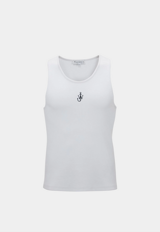 Jw Anderson Anchor Embroidery Tank Top White