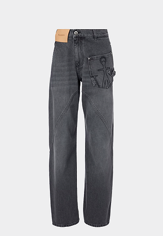 Jw Anderson Twisted Workwear Jeans Grey