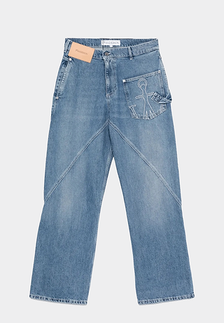 Jw Anderson Twisted Workwear Jeans Light Blue