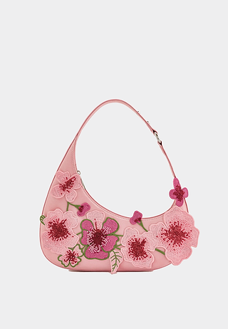 JW PEI Harlee Embroidered Shoulder Bag - Pink