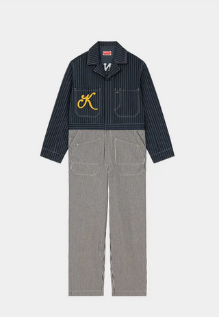 KENZO Jumpsuit Man Woven Coton Jumpsuit - Rinse Blue Denim