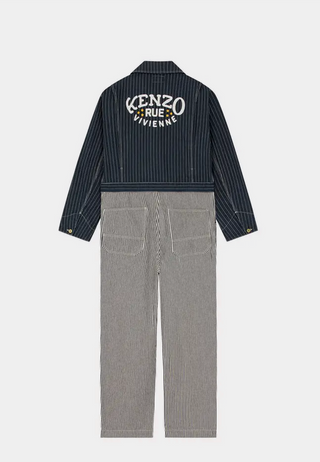 KENZO Jumpsuit Man Woven Coton Jumpsuit - Rinse Blue Denim