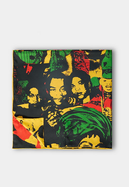 Ashluxe Fela's Culture Mosaic Scarves - Yellow Black