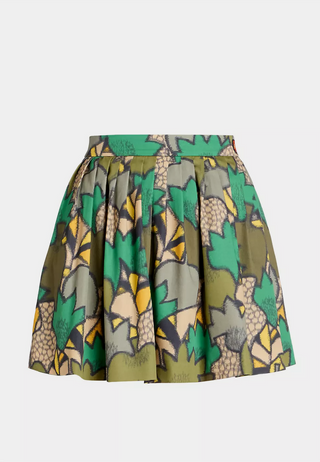 Kenzo Printed Mini Skirt 51 Dark Khaki