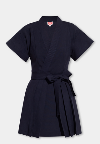 Kenzo Kimono Mini Dress 77 Midnight Blue