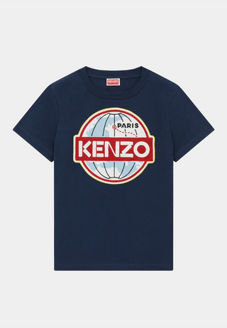 Kenzo Globe Oversize T-shirt 77 Midnight Blue