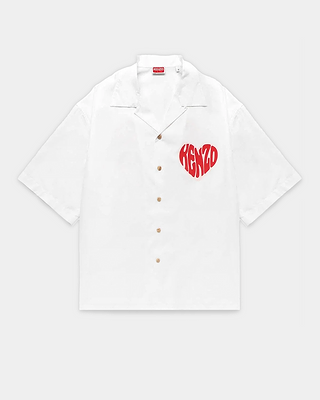 Kenzo Hearts Hwaiian Shirt 01 White
