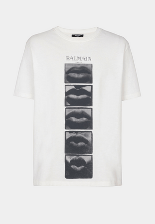 Balmain Lips Print T-Shirt - Straight Fit - Loose Ss
T-Shirt White Black