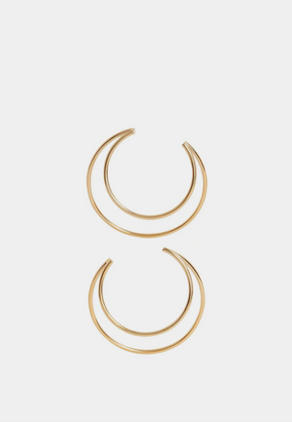 Marine Serre Moon Hoops 65Mm Earring 12 Gold