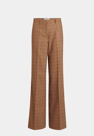 MARINE SERRE Regenerated Moon Diamant Tailoring Pants - Brown