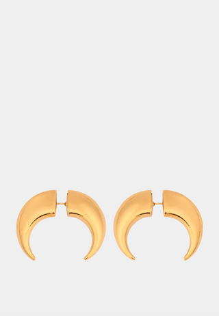 MARINE SERRE Regenerated Tin Chamanic Stud Earrings - Gold