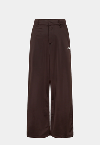 MARTINE ROSE Woven Oversized Knit Shine Trackpant - Brown