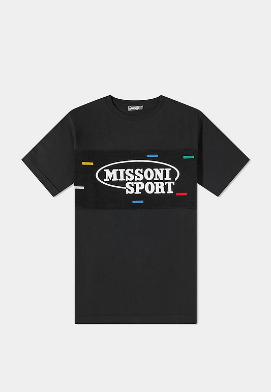 Missoni Milano Embroidery Logo T-Shirt - Black
