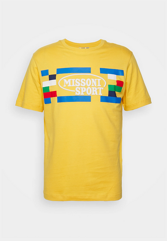 Missoni Milano Sport Flag  T-Shirt - Yellow