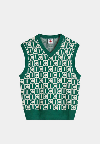 Bbc Monogram Knitted Vest Green