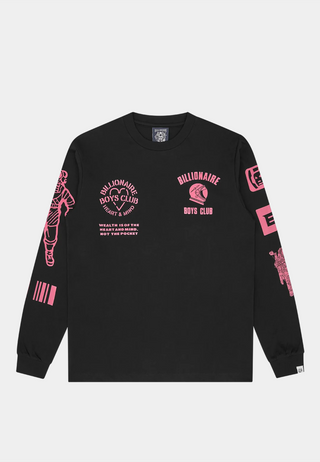 Bbc Multi Graphic Ls T-Shirt Black