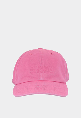 Maison Margiela Number Logo Embroidered Cap Pink