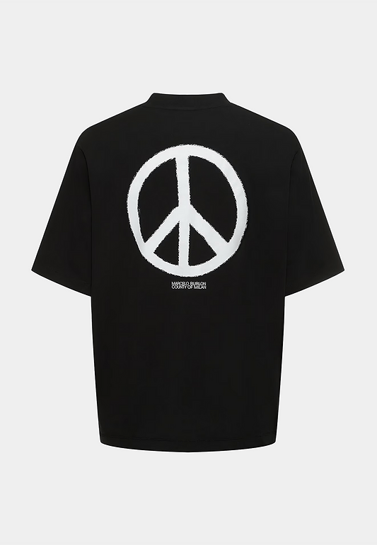 Marcelo Burlon County Peace Over T-Shirt - Black/White