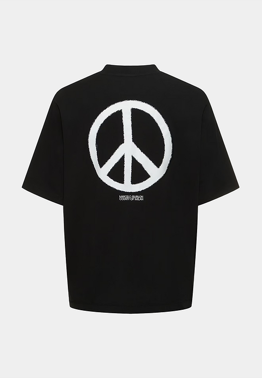 Marcelo Burlon County Peace Over T-Shirt - Black/White