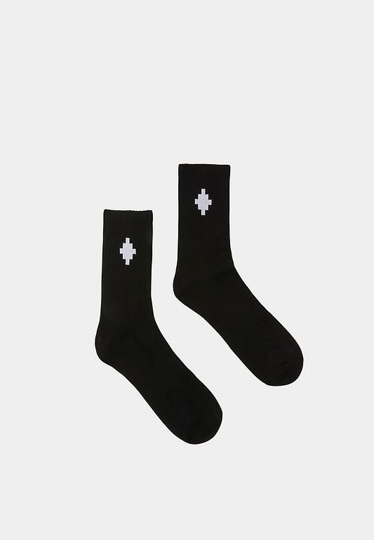 Marcelo Burlon Cross Sideway Short Socks - Black