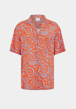 Marcelo Burlon Paisley Hawaii S/S Shirt - Red