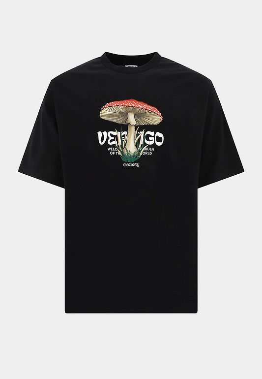Marcelo Burlon Vertigo Mushroom Over T-Shirt - Black