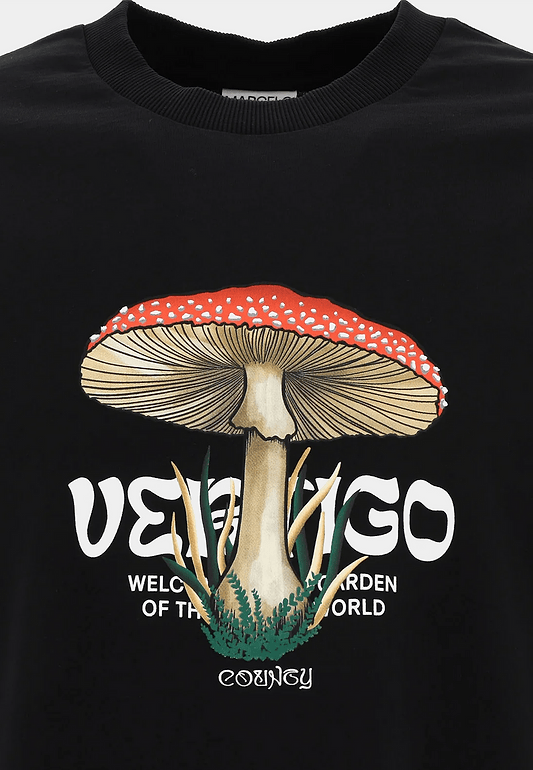 Marcelo Burlon Vertigo Mushroom Over T-Shirt - Black