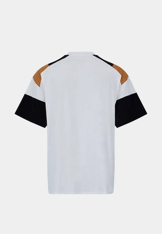 Martine Rose  Panelled Oversized Tshirt White/Black/Terracotta
