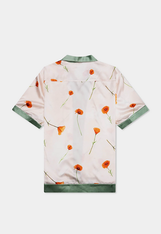 Nahmias Colorblock Poppy Silk Shirt - Ivory