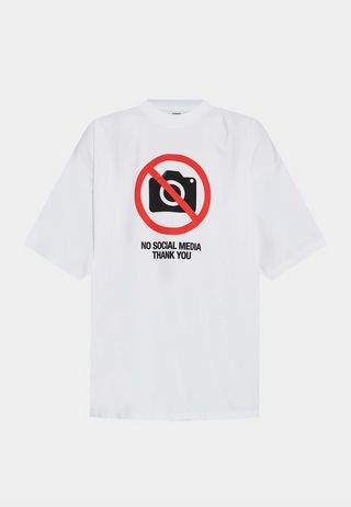 Vetements No Social Media T- Shirt White