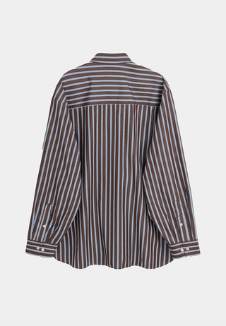 Sunflower Note Shirt Stripe Brown