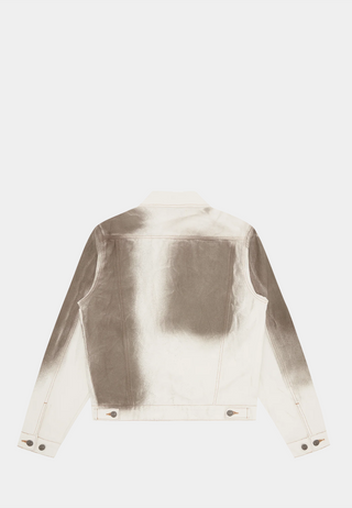 Bbc Oil Stained Trucker Jacket White
