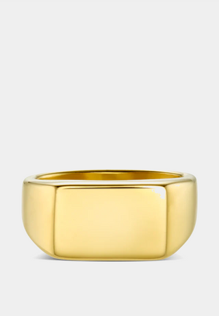 Orelia OJ Chunky Signet Ring ENG Gold