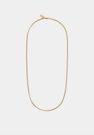 Orelia OJ Round Box Chain Necklace Gold