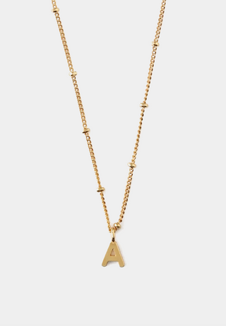 Orelia Initial A Satellite Chain Neck Gold