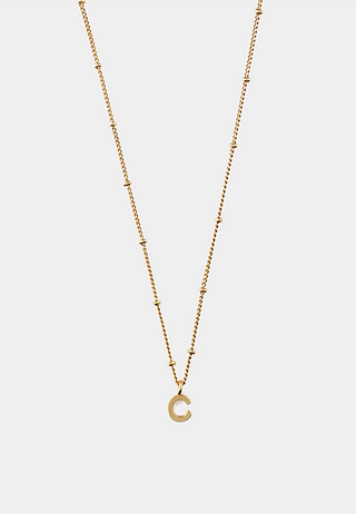 Orelia Initial C Satellite Chain Neck Gold