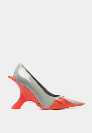 OTTOLINGER Rubber Wedge - Grey/Orange Shiny