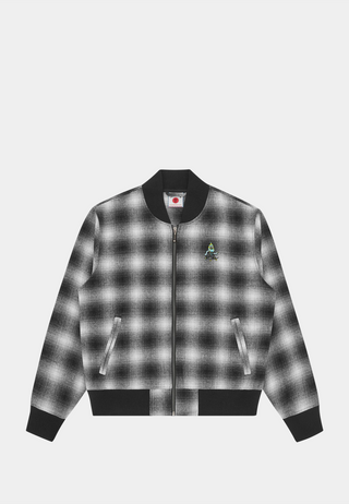 Bbc Plaid Bomber Jacket Grey Check