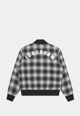 Bbc Plaid Bomber Jacket Grey Check