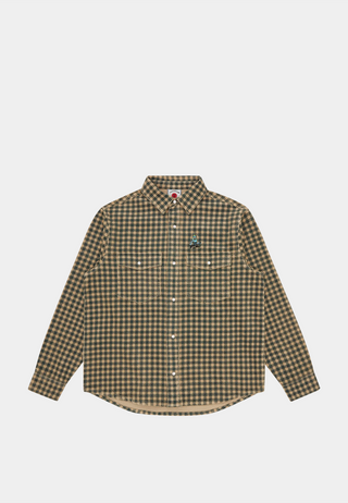 Bbc Printed Check Shirt Green/Brown Check