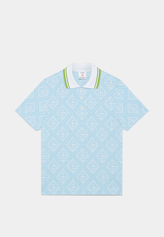 Casablanca Jacquard Polo Blue