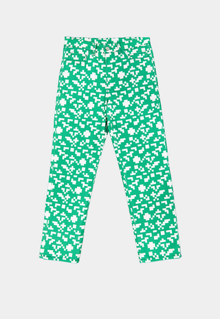 Ashluxe Pixel Denim Pant Green