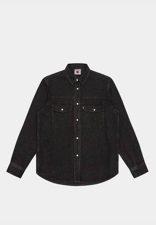 Bbc Running Dog Denim Shirt Black