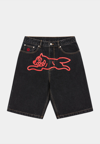 Bbc Running Dog Denim Shorts Black