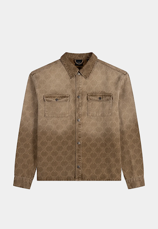 Daily Paper Rahul Faded Shield Ls Denim Shirt Denim